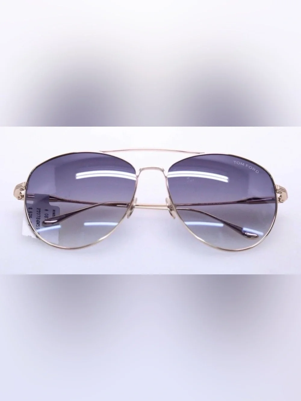 Tom Ford Milla TF784 28B Titanium Rose Gold Aviator Sunglasses 59mm